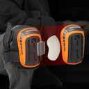 GRENPRO Professional Knee Pads for Work,Heavy Duty Thick Foam Knee Pads Tools,Knee Pad with Soft Gel Cushion for Construction,Work,Flooring,Gardening,Cleaning,Tiling,Orange (Black)
