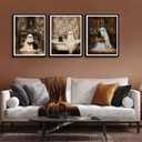 2 x 3Pcs Halloween Ghosts Posters Wall Art Vintage Cute Library Ghost Reading Books Funny Gothic Wall Decor Pictures Retro Horror Creepy Dark Academia Canvas Prints for Bathroom Gallery Home Decor (Halloween Ghosts Posters, 12x16x3pcs)