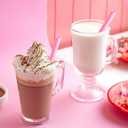 Jumbo 10mm Wide Individually Wrapped Red Heart Shape Disposable Straws, Cute Plastic Drinking Straws for Valentines & Galentines Day Wedding Smoothie, Milkshake(100 Pcs)