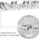 Ralbay Modern LED Chrome Vanity Lights - 4 Lights Crystal Bathroom Light Fixtures Over Mirror