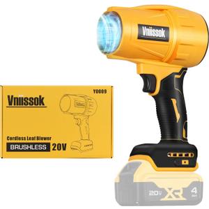 Electric Cordless Leaf Blower Dust Blower for DEWALT 20V Battery, High-Speed Motor Handheld Jet Fan Air Blower for Patio Cleaning, Lawn Care, Blowing Leaves and Dust (No Battery/Charger)