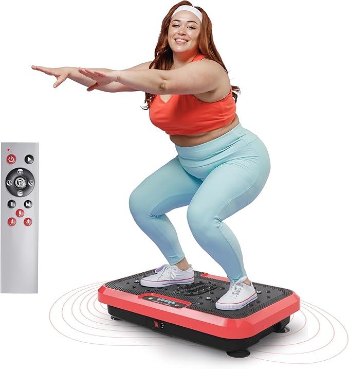 Vibration Plate Exercise Machine for Lymphatic Drainage, Power Plate Vibration Platform for Weight Loss, Shaping Toning & Wellness, Whole Body Shake Workout Equipment for Home Gym