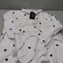 UOOZEE Womens Button Down Shirt Long Sleeve Dress Shirts Solid Work Blouse, Polka Dot, M 