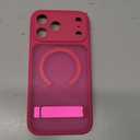 for iPhone 17 Pro Max Magnetic Case with Kickstand, Camera Control, Compatible with MagSafe, Full Lens Protection, Military Grade Shockproof, Translucent Slim Thin Cover for 17 Pro Max, Hot Pink