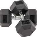 Rubber Encased Hex Dumbbell in Pairs