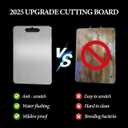 Stainless Steel Cutting Board Double Sided for Kitchen, Food Grade Chopping Boards Perfect for Cutting Meats, Fruits And Vegetables, Dishwasher Safe Easy to Clean (14"L x 10"W)