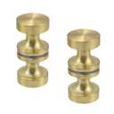 Wealrit 1 Pcs Back to Back Shower Door Knobs, Aluminium Shower Glass Door Knob 1.2" Diameter Bathroom Door Handles Small Pulls for Glass Door(Gold)