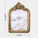 eletecpro 8x10 Vintage Arch Picture Frame with Glass Cover, Antique Ornate Gold 8 by 10 Photo Frame for Tabletop or Wall Decor, Vintage Gold