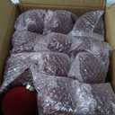 Sosation 12 Pcs 3.14" Burgundy Wine Red Large Glass Velvet Christmas Ball Ornaments Glass Flocked Christmas Tree Ball Ornaments Xmas Balls Set for Holiday Wedding Xmas Tree Decor