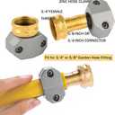 Garden Hose Repair Kits, 2 Pack Brass Water Hose Connector, Fit 3/4" and 5/8" Garden Hose, Female Hose End Repair Fittings Replacement, Hose Mender Kit