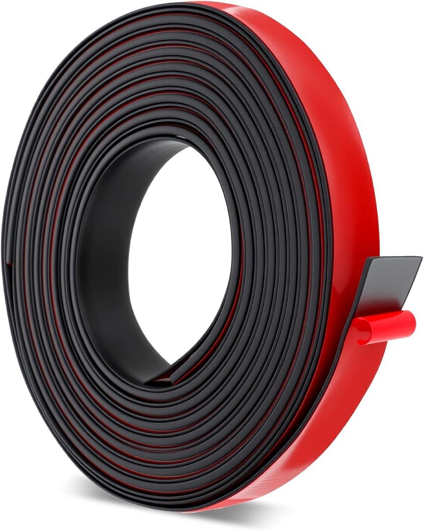 Adhesive Solid Rubber Strips, 1" Wide x 0.04" Thick x 177" Long Solid Rubber Seal Strip Neoprene Rubbers Roll for DIY Gaskets Pads Seals Crafts Protection Warehouse Flooring