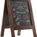 DAHAPYBOO Sandwich Board 30"x20" Solid Pine Wood Rustic Brown