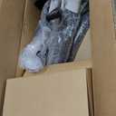 Sweetcrispy Small Office Desk Chair - Armless PU Leather with Comfy Lumbar Support, Height Adjustable Rolling Swivel Task for No Arms, for Adult, Student, Bedroom, Home, Vanity, Black