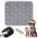 Puppy Pads with Pheromones, Washable Puppy Pee Pads for Dogs Reusable Puppy Pads for Dogs and Cats - Leak & Odor Proof, Non-Slip Base Training Pads for Home & Travel(with Pet Hair Removal Gloves)