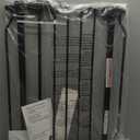 Narrow Baby Gate for Doorways Stairs, 24-29" Wide Pressure Mounted Walk Through Metal Auto Close Safety Child Gatesfor Kids or Pets, Black