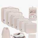 BAGAIL8 Set Packing Cubes Various Sizes Packing Organizer for Travel Accessories Luggage Carry On Suitcase 3 Sustainability Features, Cre