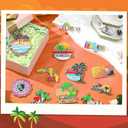 Konohan 24 Pcs Florida Magnets for Refrigerator Metal USA Fridge Magnet Magnetic Florida Souvenirs Gifts USA State Magnetic Refrigerator Stickers, Coconut Tree, Map, 1.18 inches - 2.36 inches
