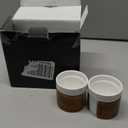 MIAMIO Espresso Cups Set of 2 (3.5 oz) Japanese Tea Cups Ceramic/Handleless Mug with removable Wooden Cuff/Coffee Cups without Handle (White)