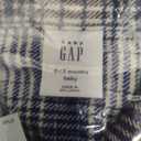 Gap Boys' Long Sleeve Flannel Button-Down Shirt (Blue)