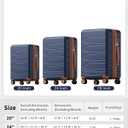 3 Piece Luggage Set, 20/24/28 Inch Expandable Luggage Sets with Spinner Wheels, ABS+PC Hardshell Suitcases, Suitcase Set with Double-Layer Explosion Zipper, TSA Lock & 3 Tags