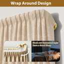 KAMANINA Double Curtain Rod 72 to 150 Inch, Gold Wrap Around Drapery Rods