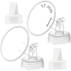 Maymom 17mm Flange and Duckbill Valve Compatible with Spectra S1 S2 9 Plus Not Original Spectra S2 Replacement Pump Parts Flange Duckbill Valve