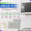 Microwave Filter Replacement 7.64 x 5.12 for GE WB06X10309 WB06X10359 Microwave Grease Filter - Also Fits LG Kenmore and More - Filters Kitchen Oven Air Entering Over the Range Vent Fan (2-Pack)