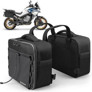 NICECNC Backpack-Convertible Motorcycle Saddlebags 30L Waterproof Soft Panniers with Rain Cover, Durable 1680D Oxford, Fit ADV Cruiser Touring Bikes