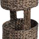 happimess Riverbend 3-Tier Water Hyacinth Storage Tower 35.5", Brown, 11.81" W x 9.45" D x 35.43" H