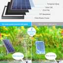 POPOSOAP Solar Bird Bath Fountain Pump, 6W Outdoor Solar Water Fountain Pump for Bird Bath with 4ft Tubing & 5 Nozzles, DIY Solar Powered Water Pump for Garden, Ponds, Pool and Fish Tank