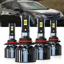 Compatible with Toyota RAV4 2013 2014 2015 High Beam Low Beam Light Bulb,Pack of 4
