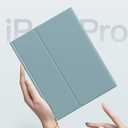 for iPad Air 11 inch (M3/M2)/ Air 5th 4th Generation Case with Keyboard and Pencil Holder, Candy Magnetically Detachable Round Keys Keyboard for iPad Air7/Air6/Air 5/ Air 4 (Black)