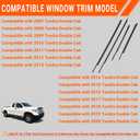 Weatherstrip Window Molding Trim Seal Compatible with 2007-2020 Tundra Double Cab Replaces 68160-0C020 68210-0C020 68163-0C010 68164-0C010