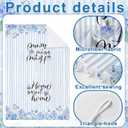 6Pcs Spring Hydrangea Kitchen Towels Set Blue Floral Butterfly Hand Dish Towels Blue Hydrangea Microfiber Dishcloths Kit Spring Tea Guest Towel Kitchen Bathroom Home Decor Housewarming Gifts