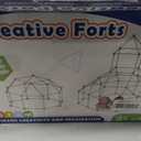 Tiny Land Fort Building Kit Creative Fort Indoor Outdoor for 5-12 Years Old Boys and Girls STEM Building Toys with Storage Bag DIY Castles Tunnels with 86 Rods and 44 Balls, 130PCS