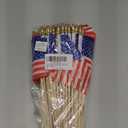 TURNMEON 100 Pack 4x6 Inch Small American Flags Handheld on Stick 4th of July Mini US Flag Patriotic American Flag Wooden Stick Flag Spear Top Fourth of July Decorations Independence Day,Memorial Day