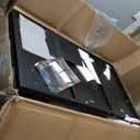 2025 Upgraded Portable DJ Booth Table with Wheels, 43" x 25" Tabletop for DJ Controller, Mixer & Laptop, Foldable DJ Facade for Events & Parties  Includes Carry Bag & Two Metal Corner Tables