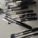 BEAKEY Makeup Brushes Set, Professional Foundation Eyeshadow Concealer Blush Powder Bronzer Applicator, 2 Blender Sponge with Beauty Paper Case