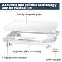 UNIWEIGH Digital Bathroom Scale for Body Weight,Accurate Weight Scale up to 440lbs,Body Scales with Sturdy Tempered Glass,with LED Display,Step-on,Compact Size,3 Units and Batteries inclued,White