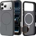 Magnetic for iPhone 17 Pro Max Case, Premium Silicone [Anti-Slip][Metallic Buttons][Strong Magnets] 3.0mm Thicken Shockproof Protective Phone Case for iPhone 17 ProMax 6.9 inch, Black