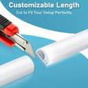 78" Cord Hider Wall, Self Adhesive Silicone Cord Covers for Wires On Wall, Cord Hider for Wall Mount TV, Flexible Cable Cover Raceway Kit for 1 Wire, White (0.59" W x 0.39" H)