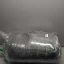 MeMoreCool Square Stuffed Pouf Ottoman Foot Rest, Floor Pouf Foot Stool with Foam Chunk Filling, Soft Stuffed Ottoman Footrest for Living Room, Dark Grey