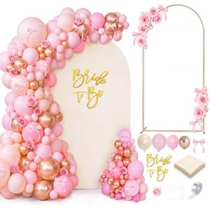 Capoda Wedding Arch Backdrop Stand and Cover 100 Balloon Set 6.6Ft, 3.3 x 6.6 ft