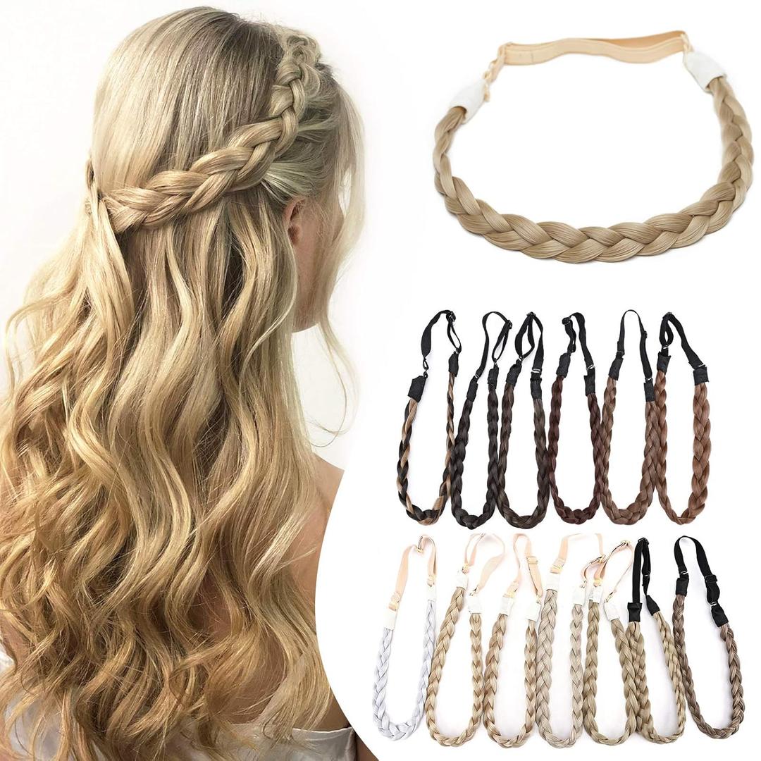 Hairro Braid Headband, Small Size, 3 Strands, Ash Blonde - Synthetic Hairband for Women and Girls, Adds Flair to Basic Hairstyles, Adjustable, Lightweight, Natural Look (Small (Pack of 1))