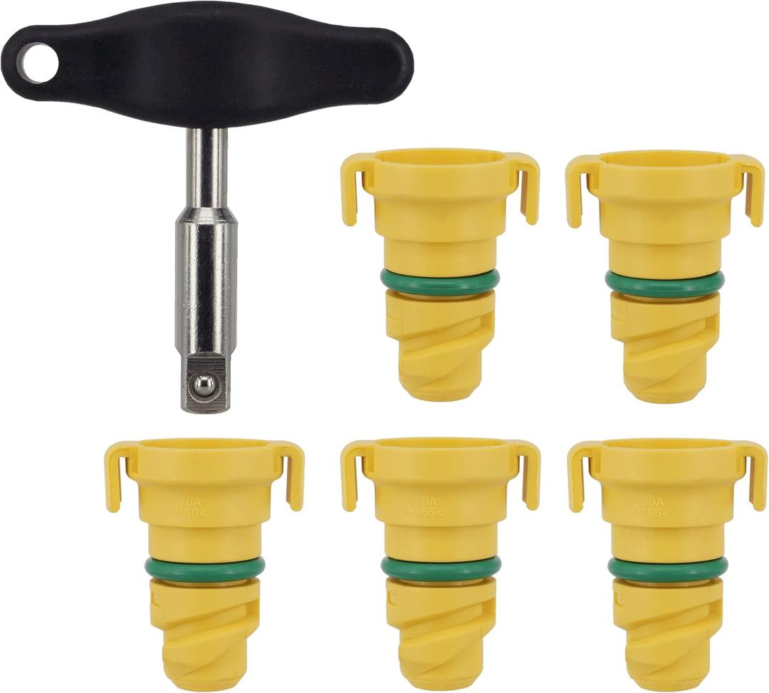 6 PACK Oil Drain Plug Compatible with Ford F-150 F150 Mustang Bronco Explorer Edge Lincoln MKZ FT4Z-6730-A FT4Z6730A BC3Z-6730-A BC3Z6730A KX6Z-6730-B KX6Z6730B BC3Z-6730-B with Removal Tool