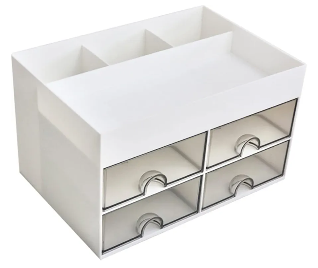 Multi Functional Drawer Type Storage Case Desktop Organizer for Cosmetics Stationery Items Easy to Clean Space Saving Design for Tidy Spaces