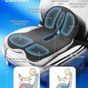 Car Seat Cushion - Memory Foam L-Shaped with Lumbar Support & Anti-Slip Design for Long Driving Comfort