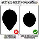 Black and White Quick Link Balloons, 100PCS Latex Linking Balloons for Making Balloon Wall Balloon Arch Balloon Chains and Wedding Birthday Baby Shower Engagement Graduation Party Decorations (6inch)