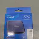 Crucial X10 4TB Portable SSD, Up to 2,100MB/s, USB 3.2 USB-C, External Solid State Drive, Compatible with Windows, Mac & Android, Durable Storage for Games, Photos & Files, Blue - CT4000X10SSD9-02