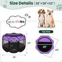Love's cabin Pet Puppy Dog Playpen, Large Dog Tent Crates Cage Indoor/Outdoor, Portable Playpen for Cat, Foldable Pop Up Dog Kennel Playpen with Carring Case, Removable Zipper Top, Purple